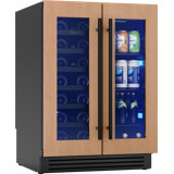 Presrv 24 in. 21-Bottle and 64-Can Dual Zone Panel Ready Wine and Beverage Cooler