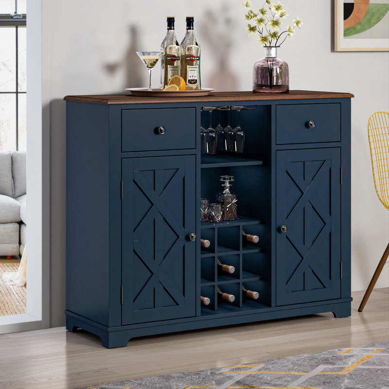 Swavar 47'' Wine Bar, Navy