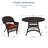 4 - Person Patio Dining Set with Round Table , Cushions Included-12655415-12638216