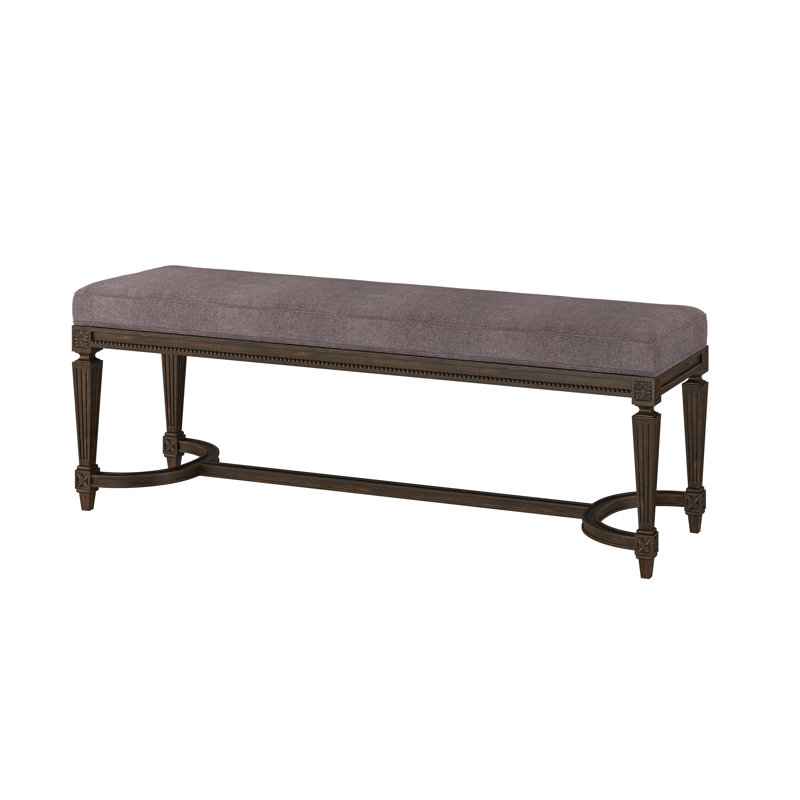 Grant II Upholstered Bench, Espresso, Storm Cloud (Performance fabric) 1359-95