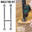 3/4 po Pied de support industriel robuste en forme de «H» avec brides rondes - paquet de 1