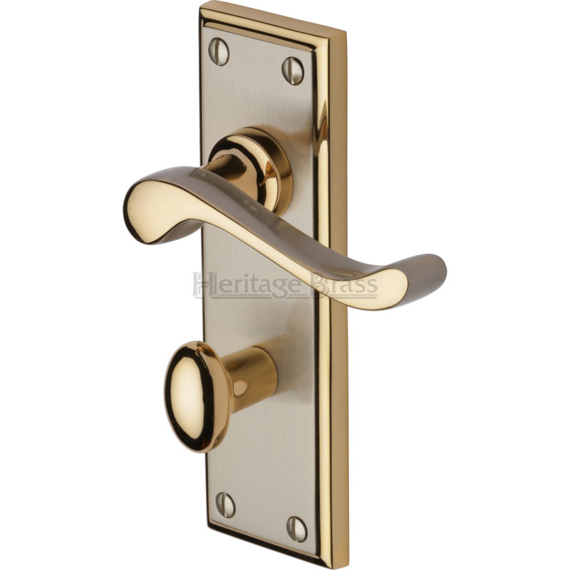 Heritage Brass Heritage Door Handle for Bathroom Edwardian Design, Jupiter Split