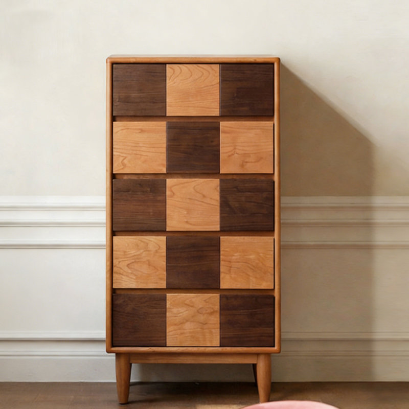 Modern Walnut Solid Wood Accent Cabinet