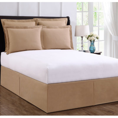 Bed Maker's No Lift Wrap Around Bed Skirt, 14" Drop, King, White