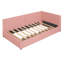 Lit de jour rembourré avec 2 tiroirs de rangement, structure de canapé-lit simple, aucun sommier nécessaire, tissu en lin (lit de jour)-326250319