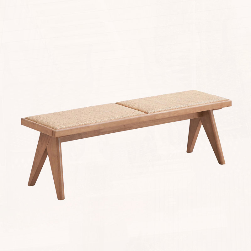 Velentina Rattan & Natural Finish Bench