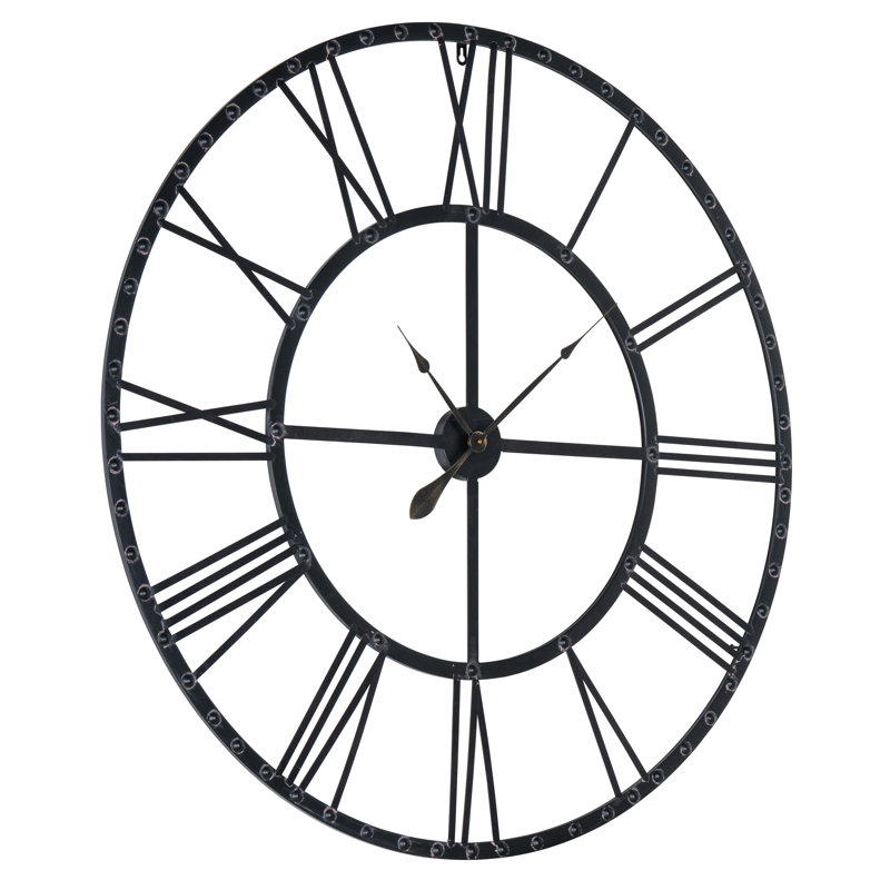 Metal Skeleton Wall Clock