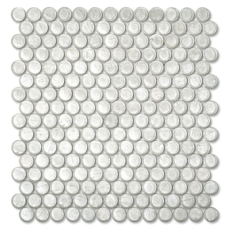 562 6/8" Barrels Glass Mosaic, Light Gray