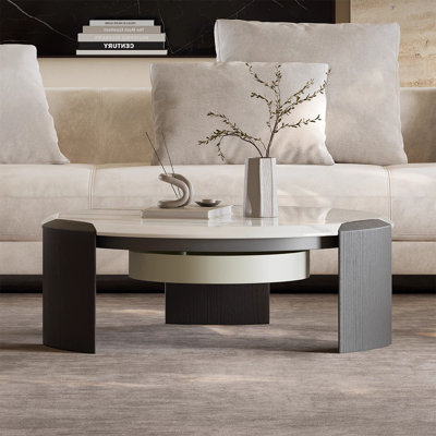 Table basse moderne simple ronde en marbre