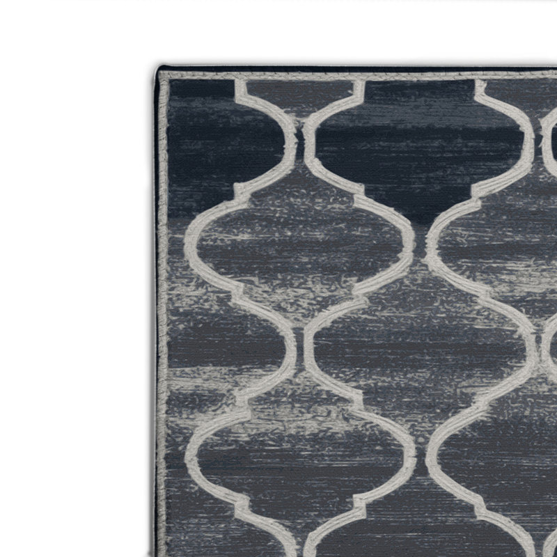 Tapis gris intérieur et extérieur Trellis, Rectangulaire 8 pi x 10 pi