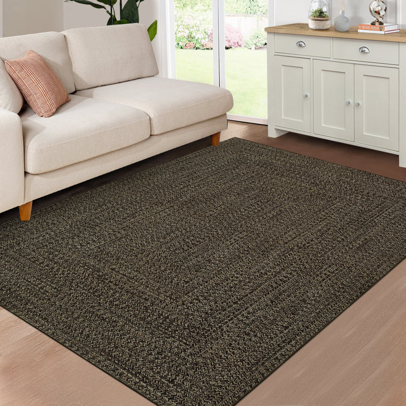 Abstract Washable Area Rug, Tan, Rectangle 160 x 230 cm
