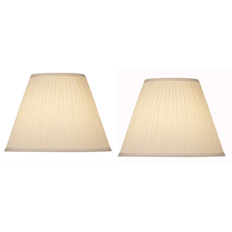 Abat-jour empire en lin blanc cassé H 10,5 po x l 14,375 po Empire