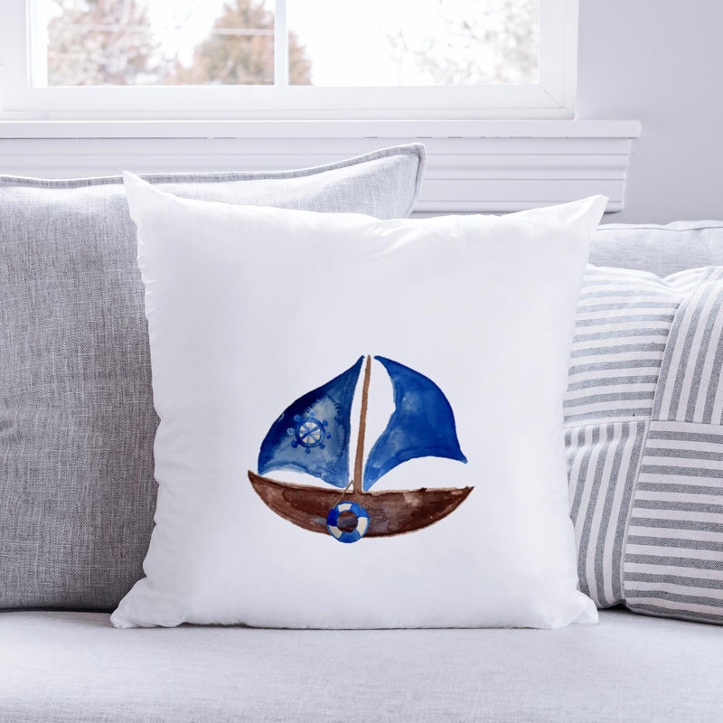 Nautical Sea Life_566 - Coussin décoratif inclus, H 14 po x l 14 po