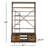 Schlueter 94" Metal and Wood Four Tier Library Bookcase With Ladder-1137941731