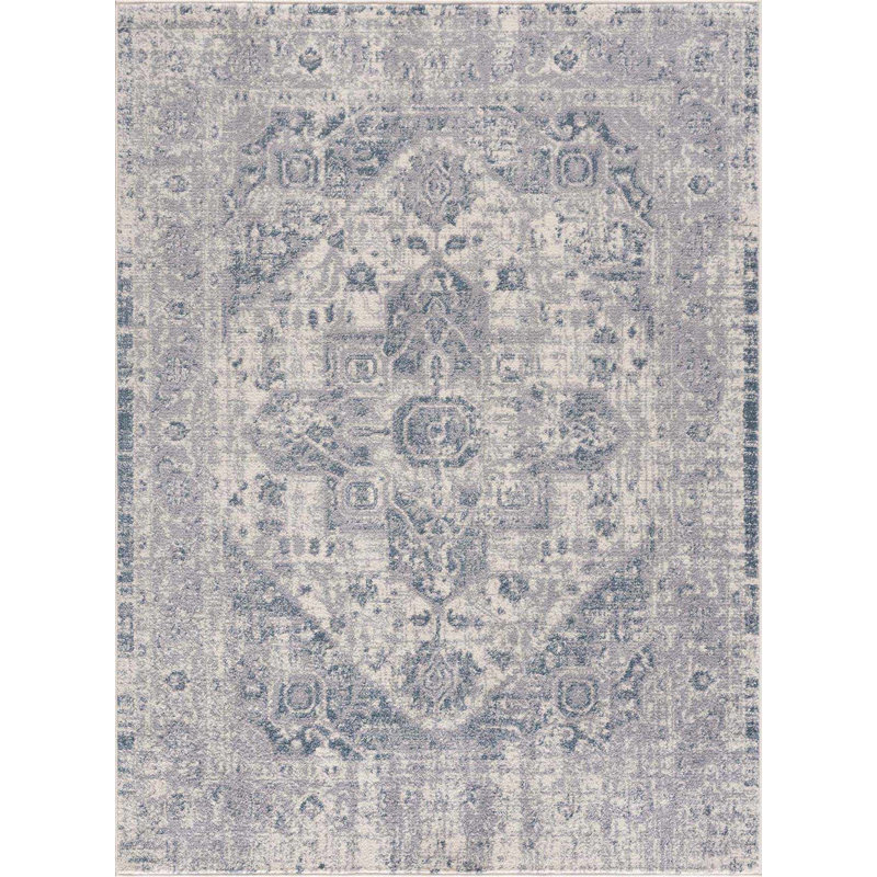 Oriental Indoor Rug, Rectangle 6'7" x 9'