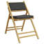  Ensemble de 4 chaises bistro en bambou, 100% polyester compact
