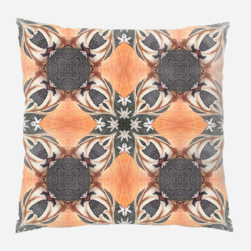 Geometric Microsuede Reversible Throw Pillow