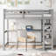 Lit mezzanine avec tablettes de rangement et bureau sous le lit-364992001-364992000