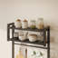 57.6 CM Large Kitchen Rack with Adjustable Height Adjustable Shelf, Microwave Rack with S-Shaped Hooks
