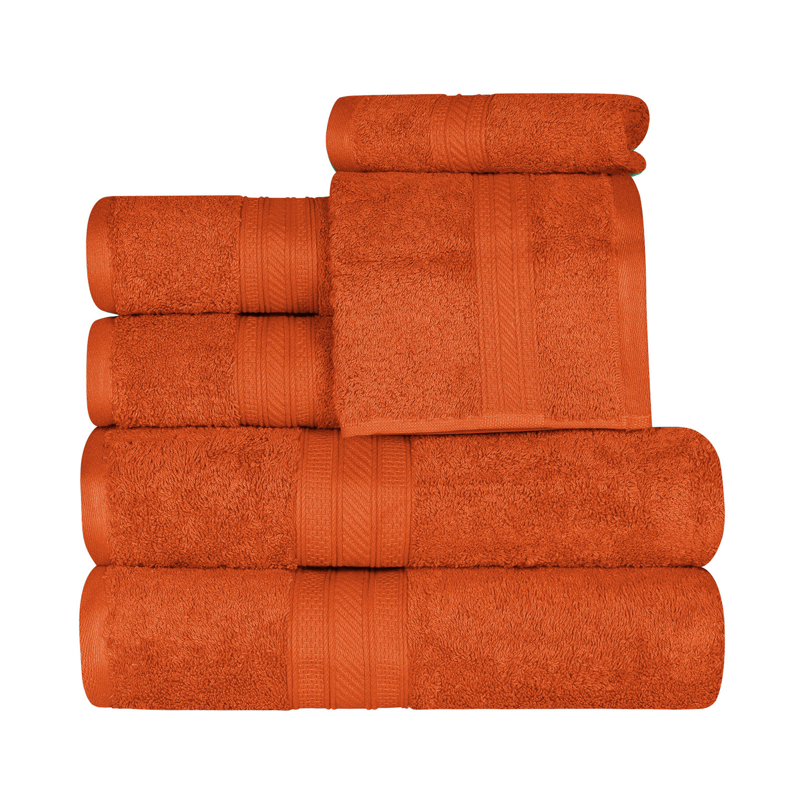 Glenlee 700GSM Long Staple Combed Cotton 6-Piece Towel Set, Sandstone