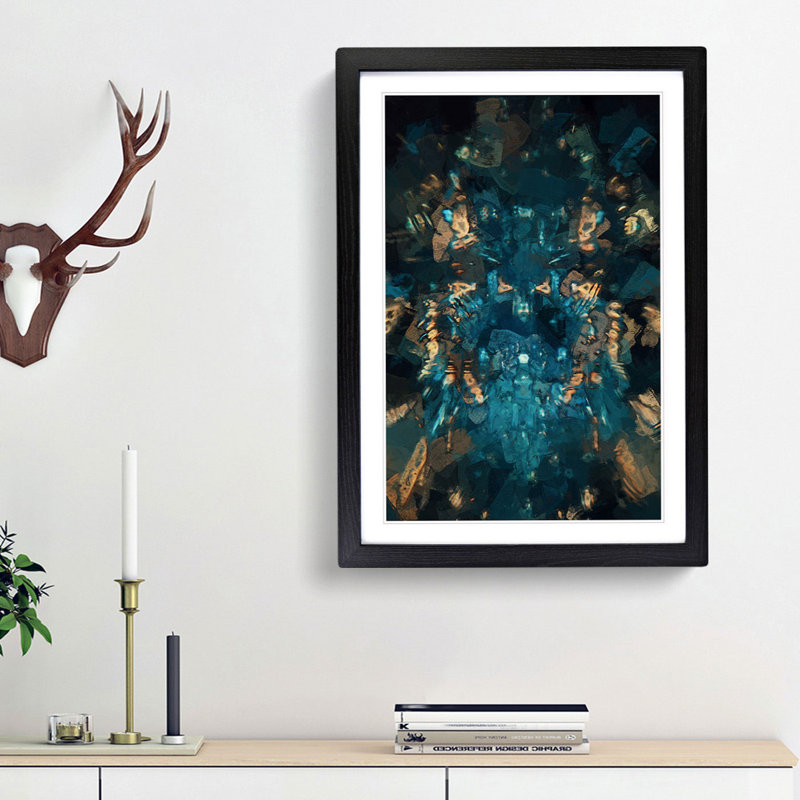 Mirror Reflection - Picture Frame Graphic Art Print, Black Framed, 36cm H x 27cm W x 2cm D