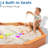 Kids Sandbox with Canopy, Outdoor Wooden Sand Box with Seats, Octagon Backyard Sandbox with Bottom Liner