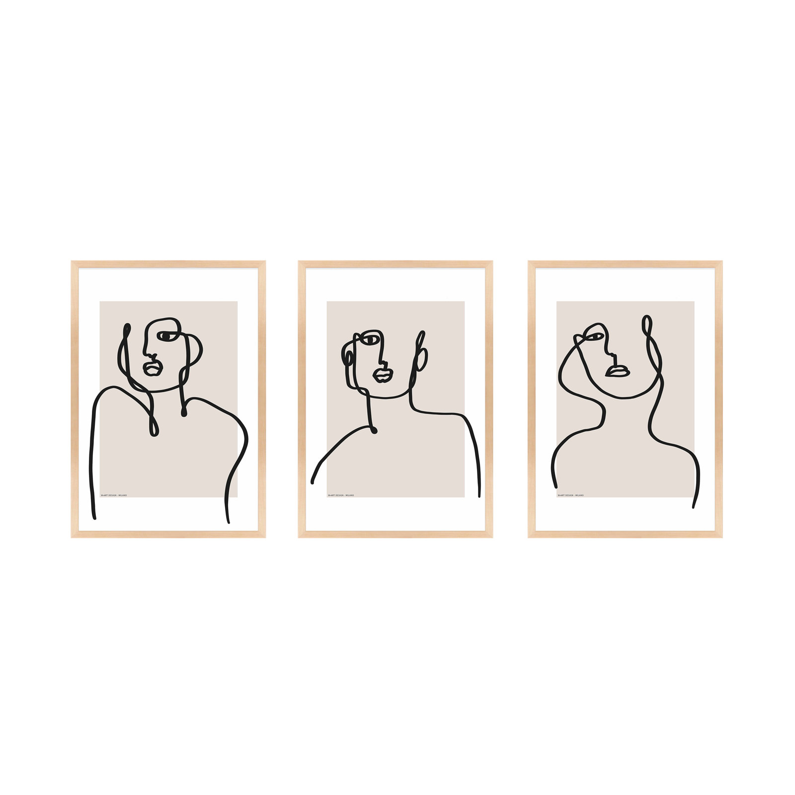 Figure And Form by Romina Gadler, 20" H x 14" W x 1.25" D, Maple Framed Paper