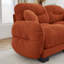 Canapé d'angle modulaire en tissu chenille confortable au design plissé, avec siège ergonomique en mousse haute densité, pouf, accoudoirs arrondis et 2 coussins décoratifs ronds.-2104518427
