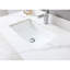 Plateau de meuble-lavabo en pierre frittée haute 43 x 22 avec lavabo rectangulaire en céramique et finition soignée