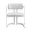Ensemble de 2 fauteuils de salle à manger rembourrés avec structure en métal