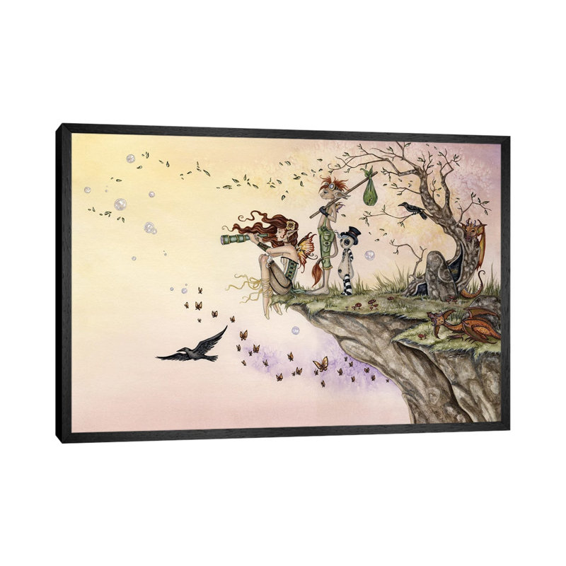 Where the Wind Takes You 1 Piece Wall Art on Canvas, 45.72cm H x 66.04cm W x 3.81cm D, Black Framed
