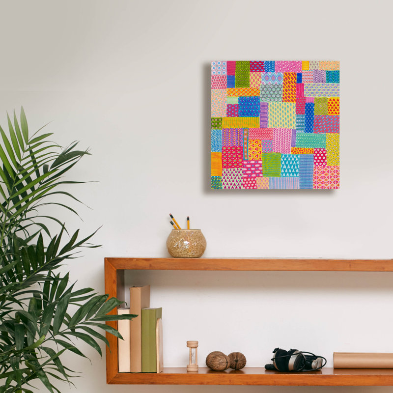 'Quilted' by Hello Angel Canvas Wall Art, 12" H x 12" W x 0.75" D
