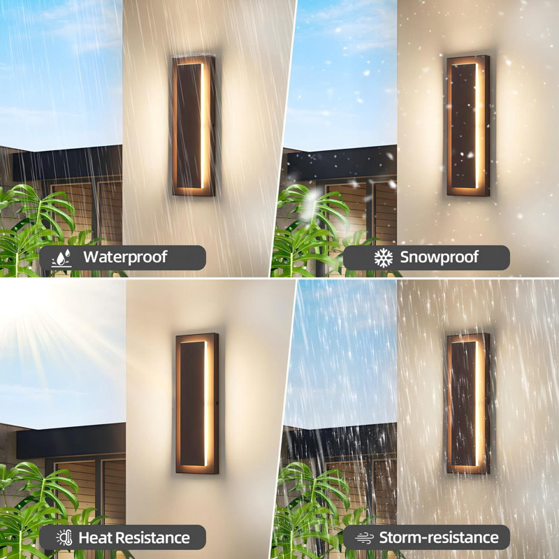 Outdoor Wall Sconce, Exterior Lights Fixture,Waterproof Wall Lights,Modern Outdoor Lights,Outdoor Wall Lighting,3000K Warm White.(Brown/2 Packs)