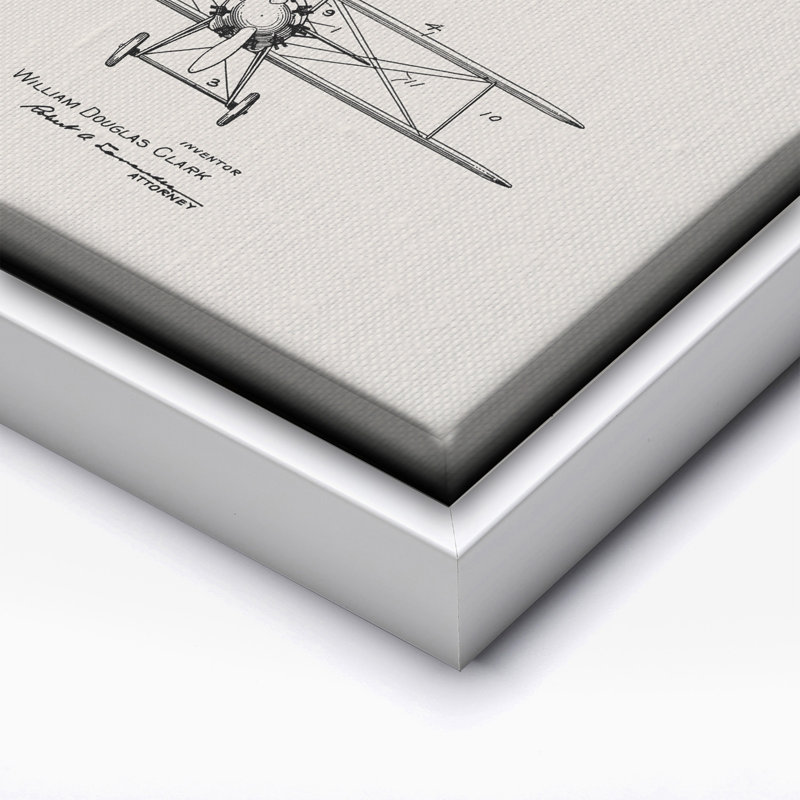 Plan de transport no 2, Canvas, White Framed, 16"H x 20"W