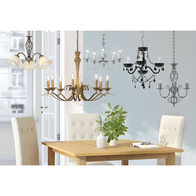 3 - Light Candle Style Chandelier