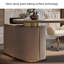 Bureau en pierre frittée en forme de L Modern Light Luxury avec armoire latérale-976850923