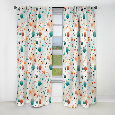 Cosmic Polka Dot - Abstract Curtain - Blackout Abstract Curtain - 1 Panels