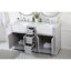 Ensemble de meuble-lavabo double 60 po Pardue-426896448