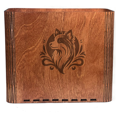 Slim Trash Can - Dog - Poubelle en bois pour chambre à coucher
