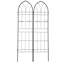 Ensemble de 4 treillis en métal 78,7 "x 19,7", antirouille pour la gloire du matin, support à fleurs extérieur - jardin noir 78,7 "x 19,7", paquet rose, support