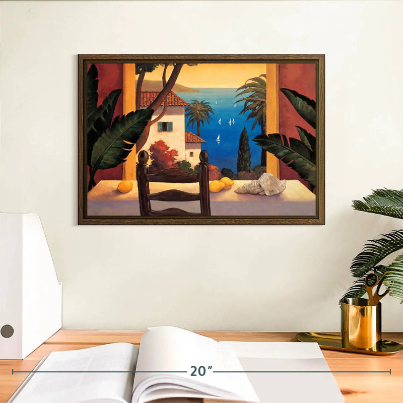 Fresh Ocean Breeze I, 13" X 9", Floating Frame Walnut