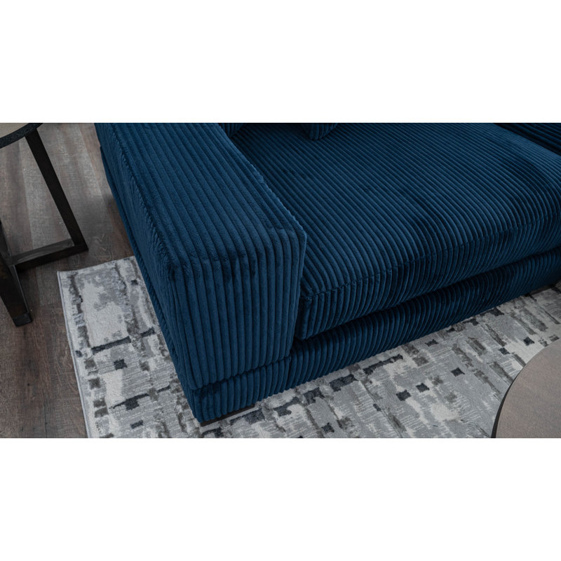 Luxe 108" Corduroy Sectional Sofa