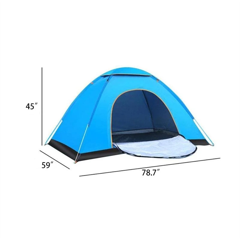 Tente de camping pour famille, Bleu