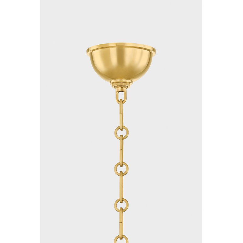 Howard Chandelier by Mark D. Sikes, 6 Lights, Antique Brass, 23" H x 32.75" W x 32.75" D
