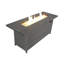 Table de foyer d'extérieur au propane de 57 po au gaz, aluminium, table de salle à manger de foyer de 50000 BTU avec couvercle, verre à feu, rectangulaire, certification ETL, pour terrasse de jardin-1403958147