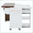 102.3" Kitchen Island with Extendable Dining Table and Trash Can Cabinet – White-129895328