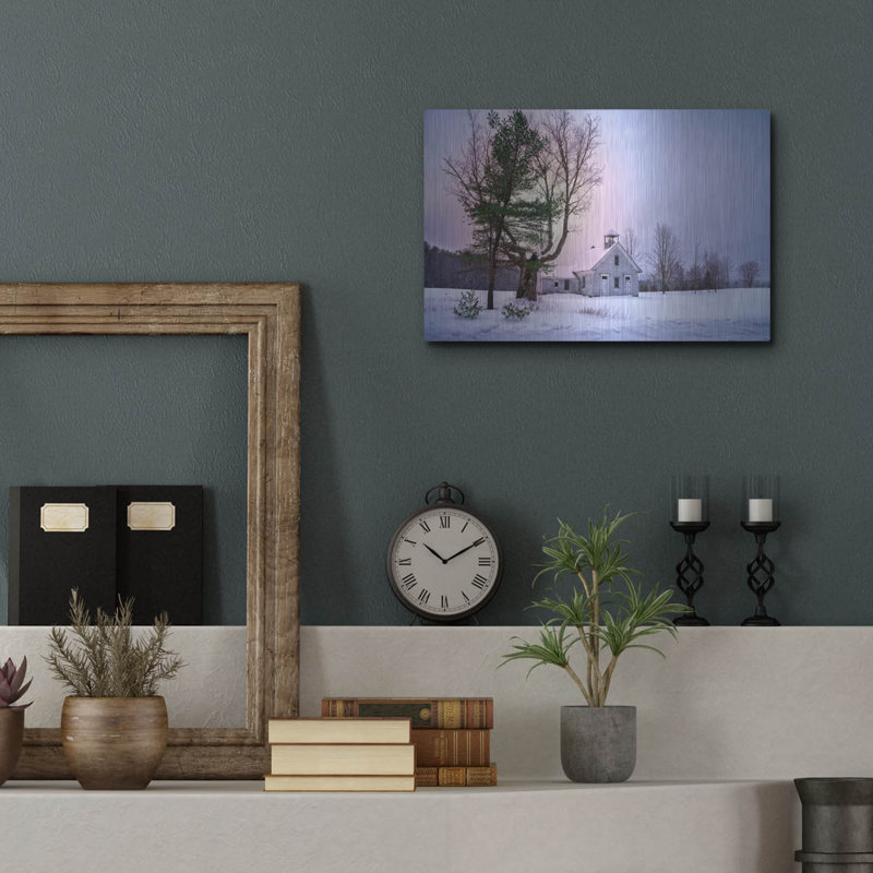 Mur de métal «Snow Day» par Rick Berk, H 12 po x l 16 po