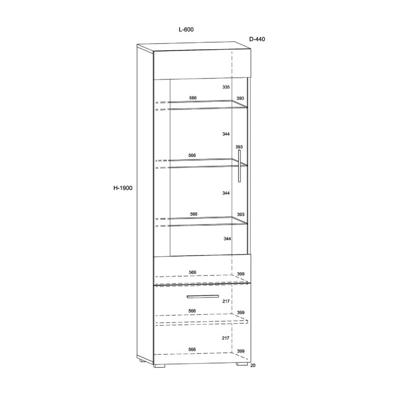 Lunnie Display Cabinet