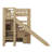 Twin Over Twin Bunk Bed With Staircase And Slide, Solid Wood Bunk Bed With Storage Drawers For Kids, No Box Spring Needed-1823453403