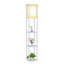 Floor Lamp with 3 Layers Wooden Shelves, Modern 160cm Standing Light Reading Lamp for Living Room-1073875199